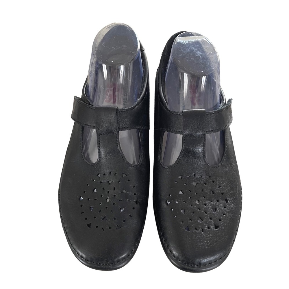 SAS Women Black Leather Tripad‎ Comfort Mary Jane T-Strap Shoes 10 M A7801086